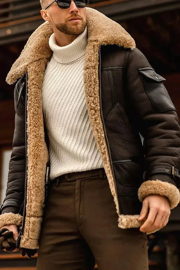 Luxury Leather Jacket for Men - Oliver-Coffee-S-Nora Luxe