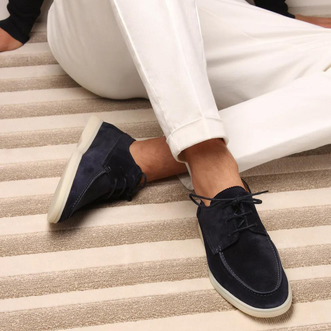 Luxury Leather Lace-up Loafers for Men - Diederik-Black-6.0-Nora Luxe