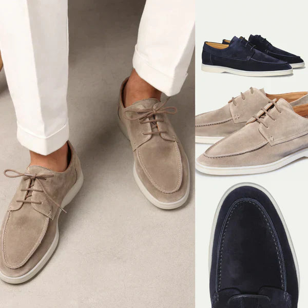 Luxury Leather Lace-up Loafers for Men - Diederik-Black-6.0-Nora Luxe