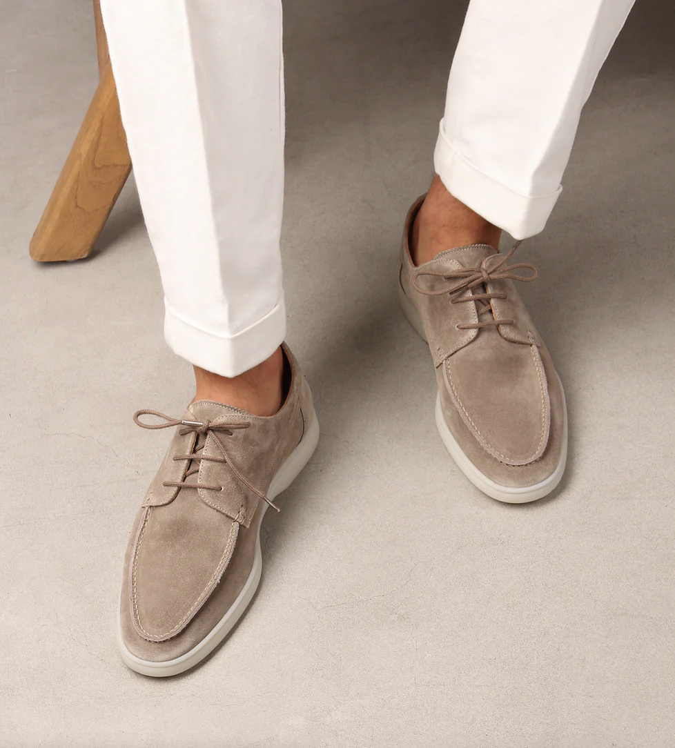 Luxury Leather Loafers for Men - Aiden-Light beige-5.0-Nora Luxe