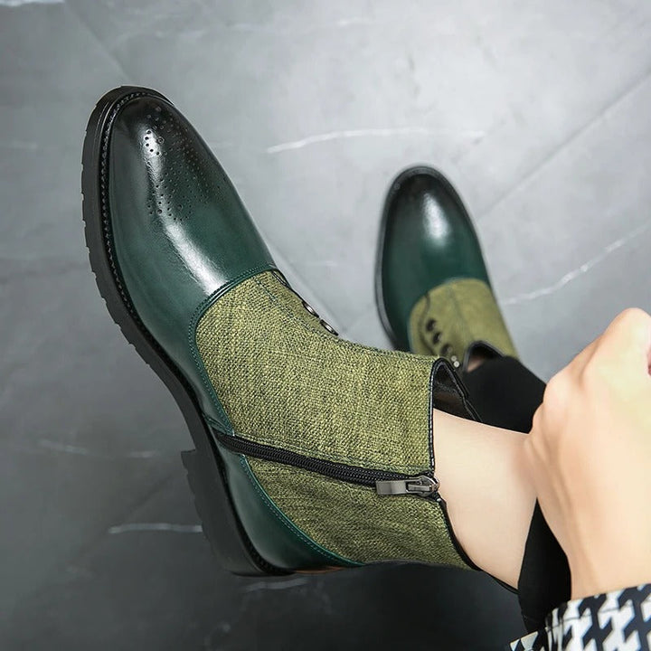 Luxury Leather Men's Boots - Levi-Black-5.0-Nora Luxe