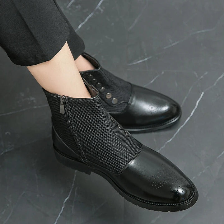 Luxury Leather Men's Boots - Levi-Black-5.0-Nora Luxe