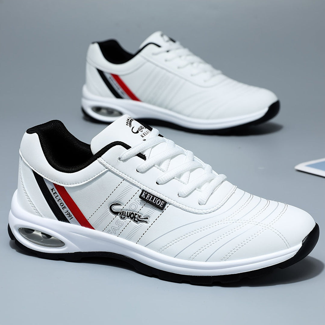Luxury Leather Men's Sneakers - Alexander-White-5.5-Nora Luxe