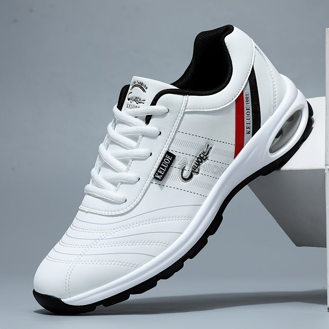Luxury Leather Men's Sneakers - Alexander-White-5.5-Nora Luxe