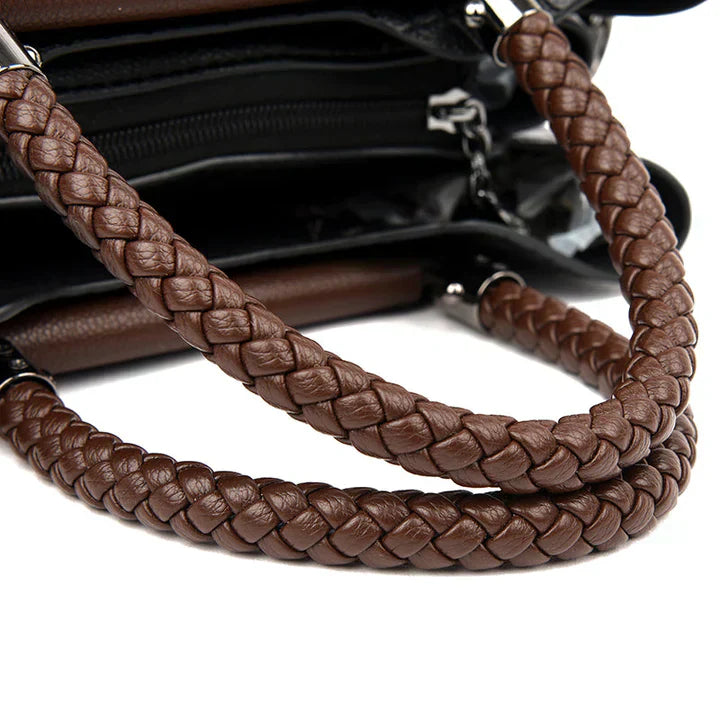 Luxury Leather Women's Handbag - Amara-Black-Nora Luxe