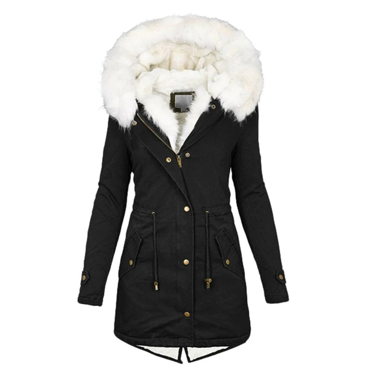 Luxury Lined Ladies Winter Coat - Elena-Black-S-Nora Luxe