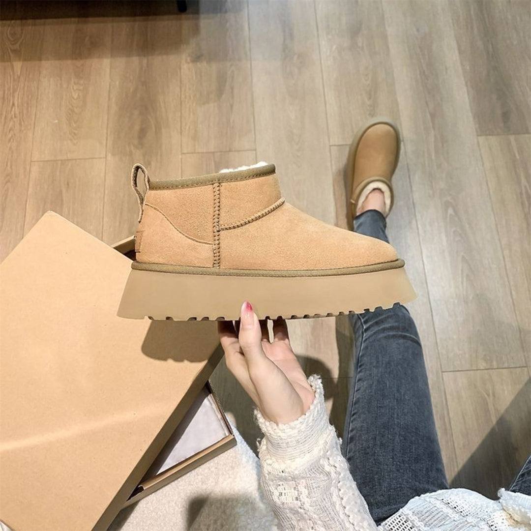 Luxury Low Winter Boots with Fur - Isabella-Brown-4.0-Nora Luxe