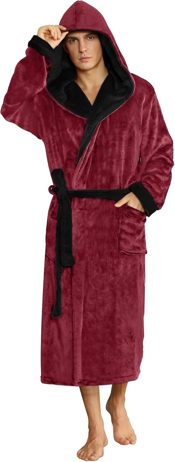Luxury Men's Bathrobe - Robbie-Dark Gray-S/M-Nora Luxe