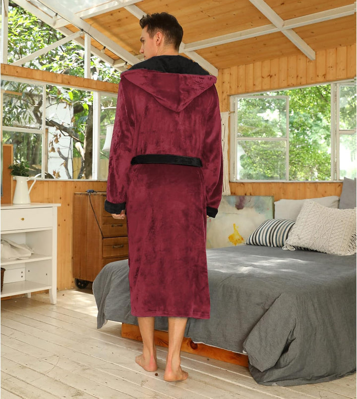 Luxury Men's Bathrobe - Robbie-Dark Gray-S/M-Nora Luxe