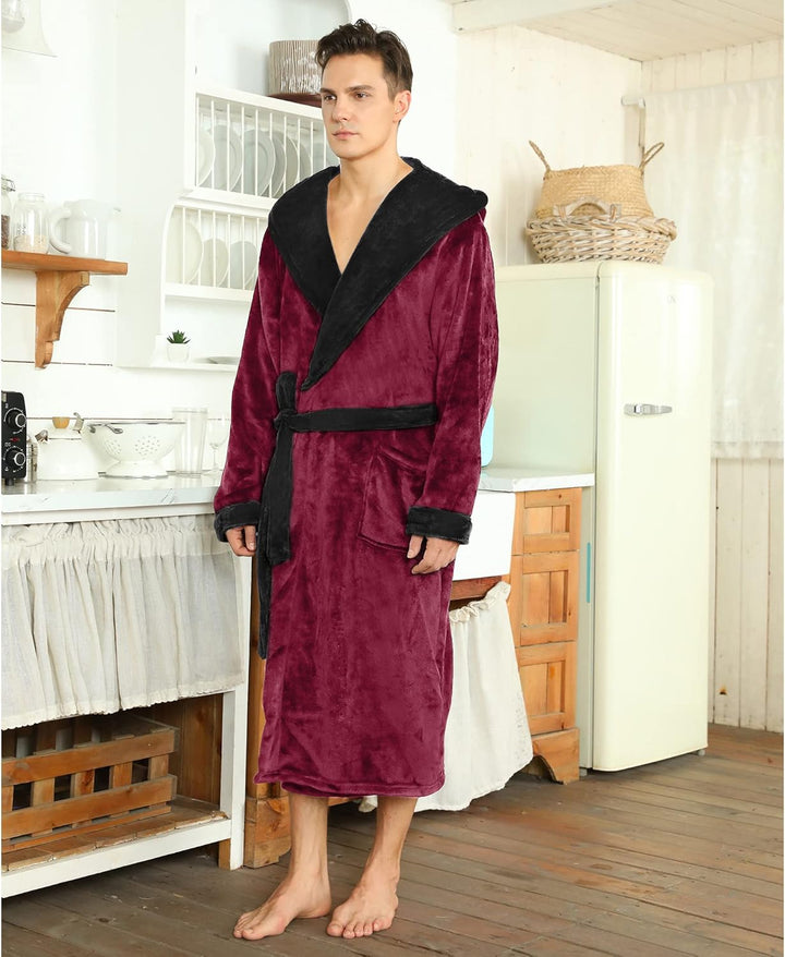 Luxury Men's Bathrobe - Robbie-Dark Gray-S/M-Nora Luxe