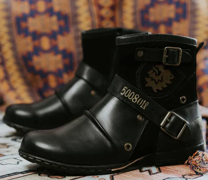 Luxury Men's Boots with Retro Charm - Elliot-Brown-5.5-Nora Luxe