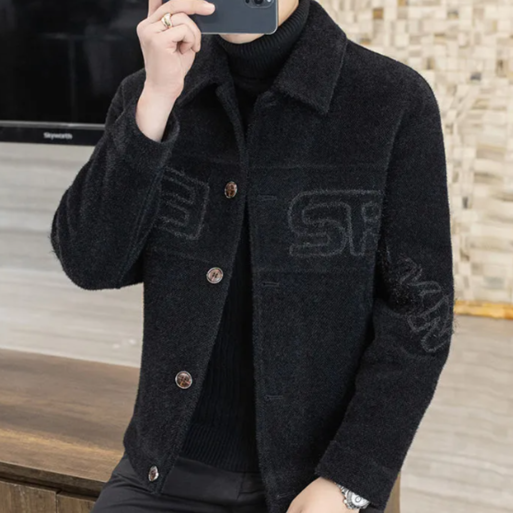 Luxury Men's Coat with Timeless Class - Bastien-Black-S-Nora Luxe