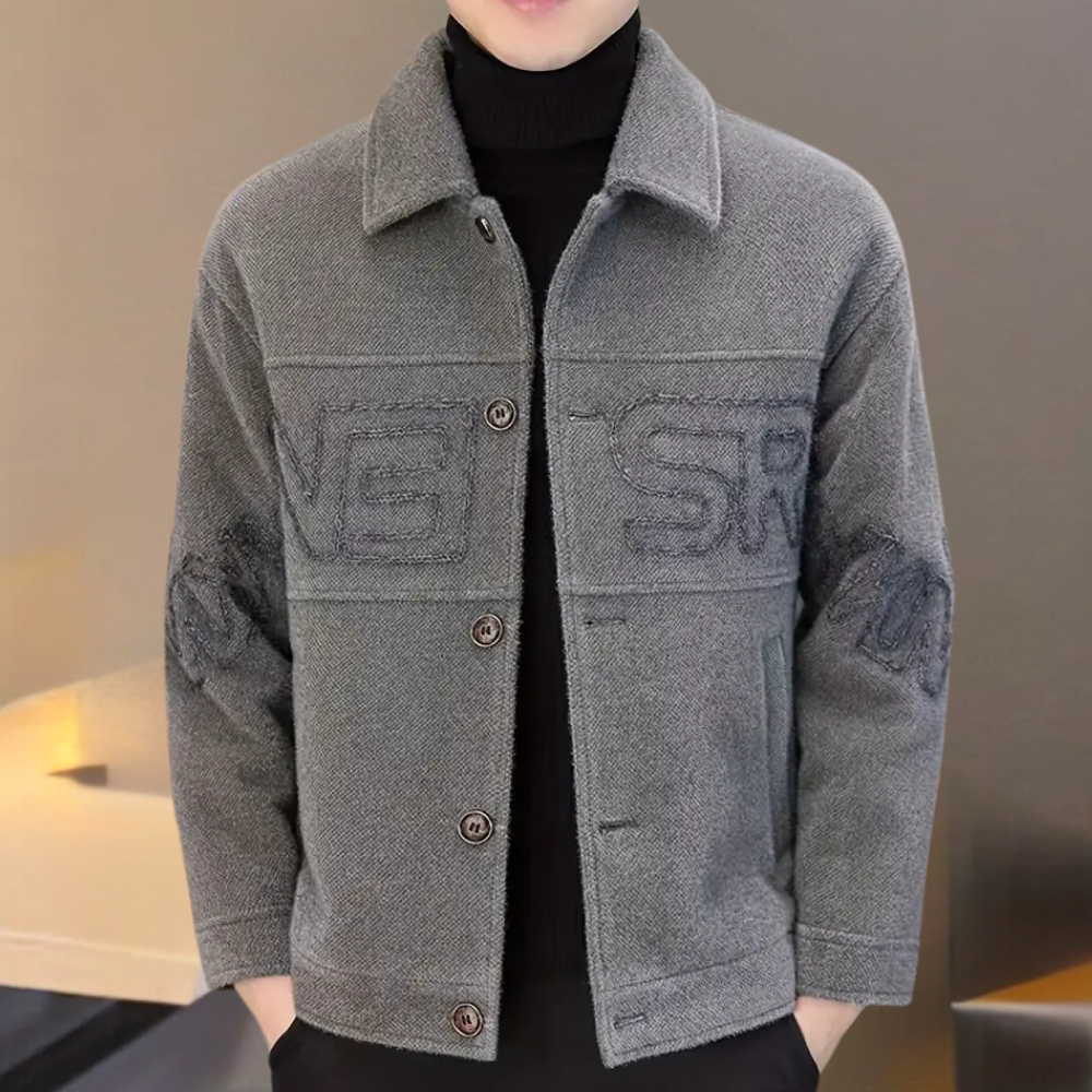 Luxury Men's Coat with Timeless Class - Bastien-Gray-S-Nora Luxe