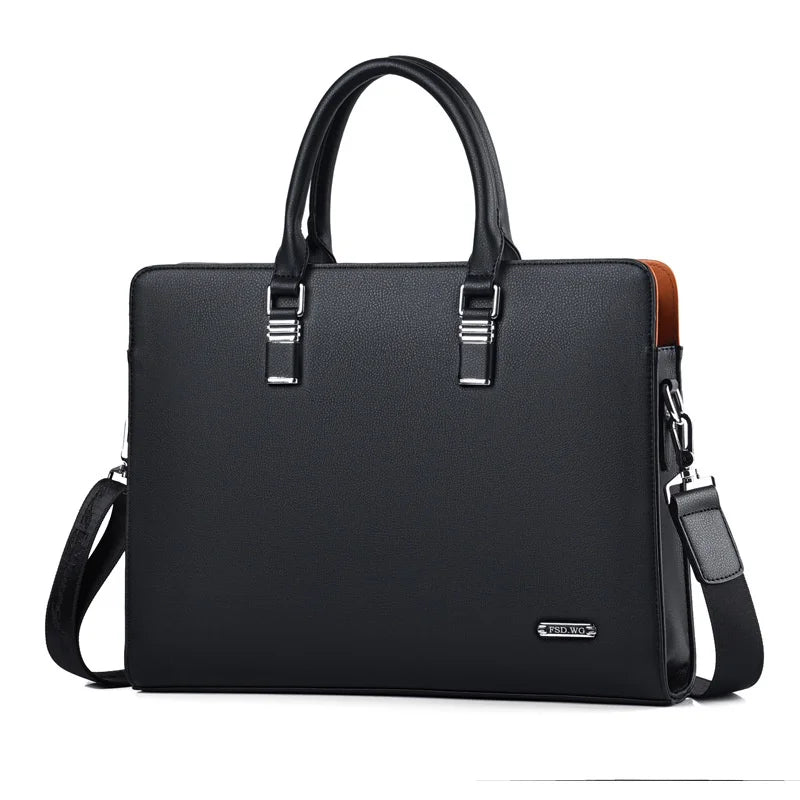Luxury Men's Laptop Bag – Portaro-Black-35.56 cm-The Livary