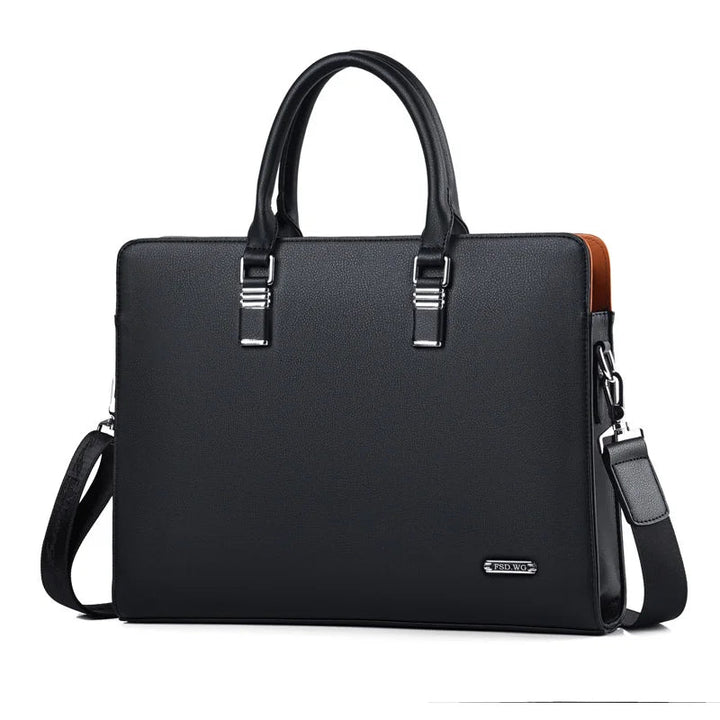 Luxury Men's Laptop Bag – Portaro-Black-35.56 cm-The Livary