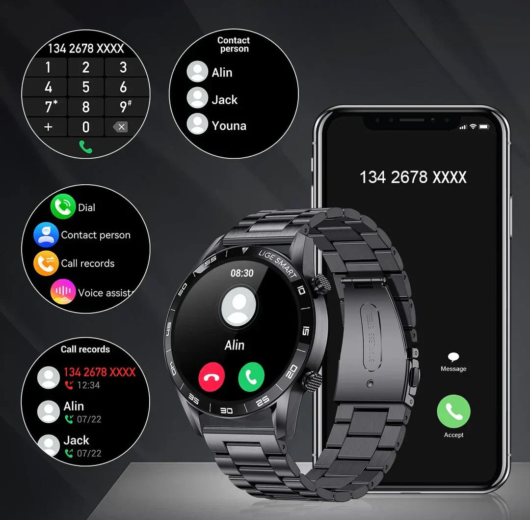 Luxury Men's Smartwatch – Axel-Black 40 mm-The Livary