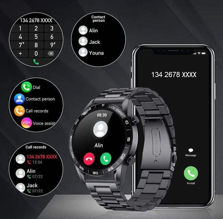 Luxury Men's Smartwatch – Axel-Black 40 mm-The Livary