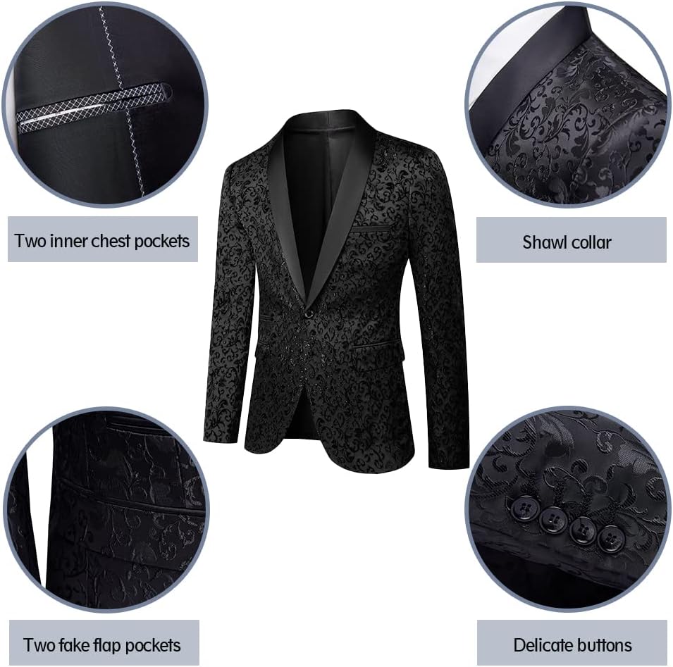 Luxury Men's Tuxedo - Leon-Black-XS-Nora Luxe