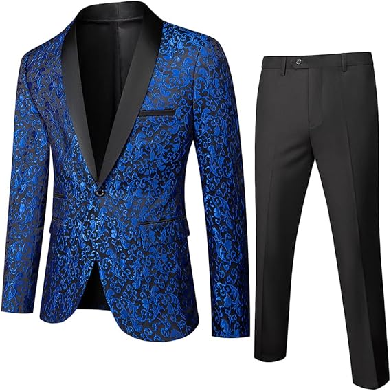 Luxury Men's Tuxedo - Leon-Blue-XS-Nora Luxe