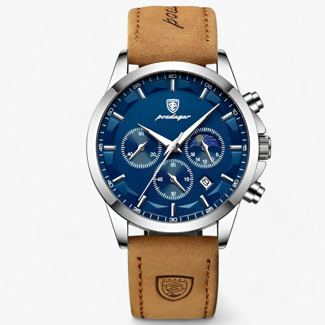 Luxury Men's Watch - Cassian-Silver Blue L-Nora Luxe