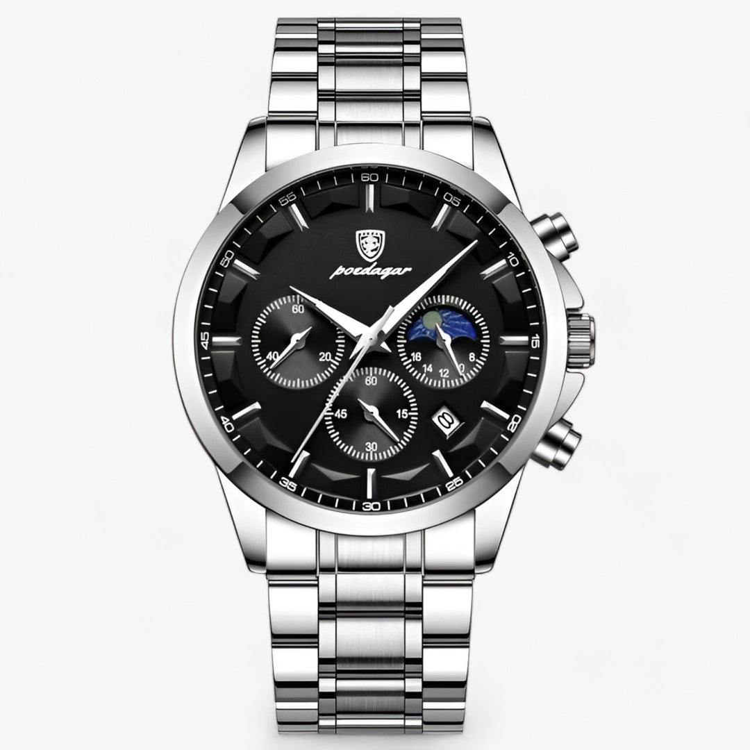 Luxury Men's Watch - Cassian-Zilver Black S-Nora Luxe