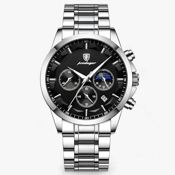 Luxury Men's Watch - Cassian-Zilver Black S-Nora Luxe