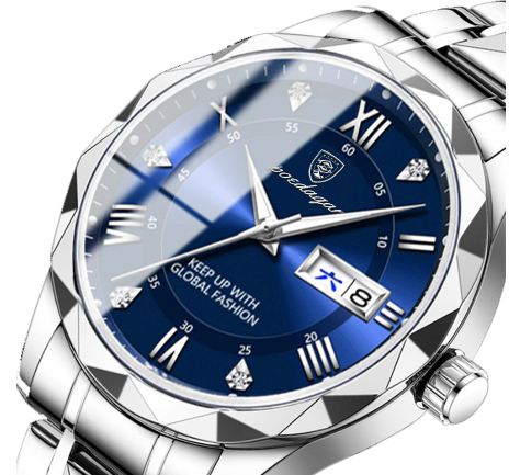 Luxury Men's Watch - Regalia-Silver / Blue-Nora Luxe