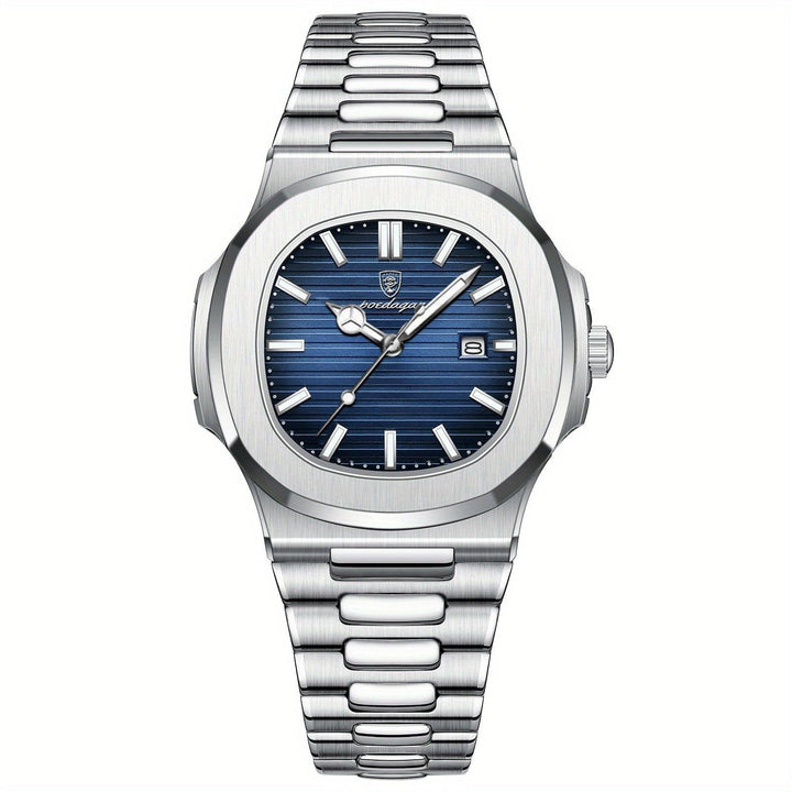 Luxury Men's Watch - Tempus-Silver / Blue-Nora Luxe
