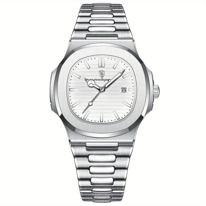 Luxury Men's Watch - Tempus-Silver / White-Nora Luxe