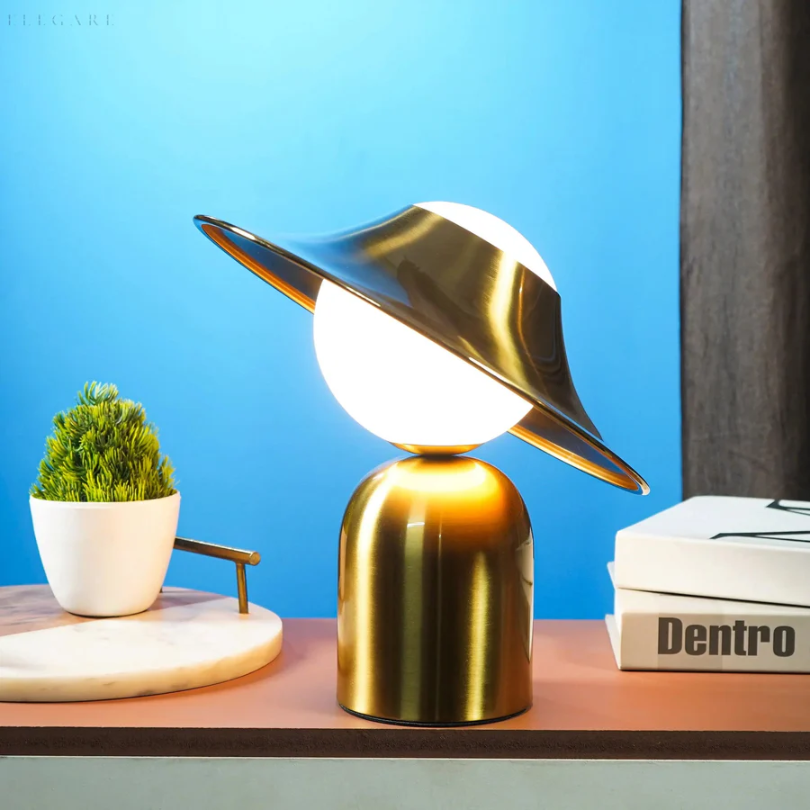 Luxury Metal Table Lamp - GoldAura-Nora Luxe