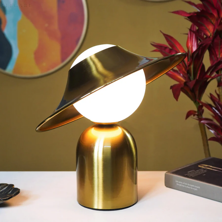 Luxury Metal Table Lamp - GoldAura-Nora Luxe