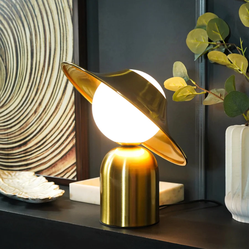 Luxury Metal Table Lamp - GoldAura-Nora Luxe