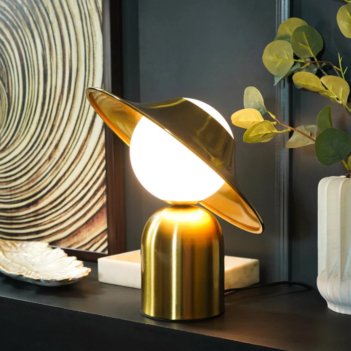 Luxury Metal Table Lamp - GoldAura-Nora Luxe