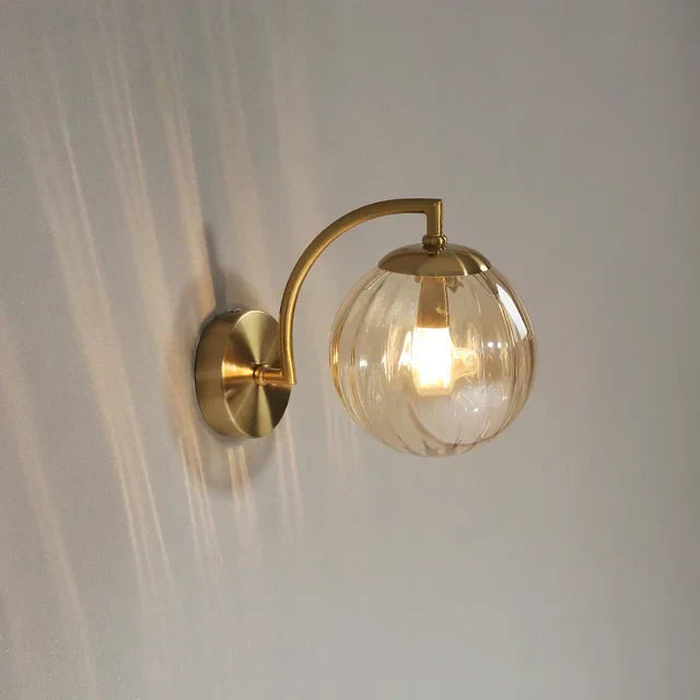 Luxury Modern Wall Lamp Made of Glass - CrystalGlow-Amber-Nora Luxe
