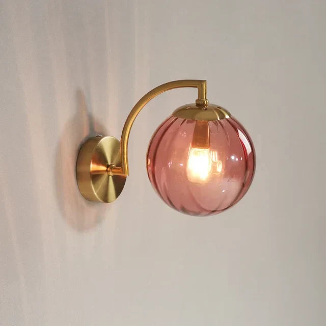 Luxury Modern Wall Lamp Made of Glass - CrystalGlow-Bordeaux red-Nora Luxe