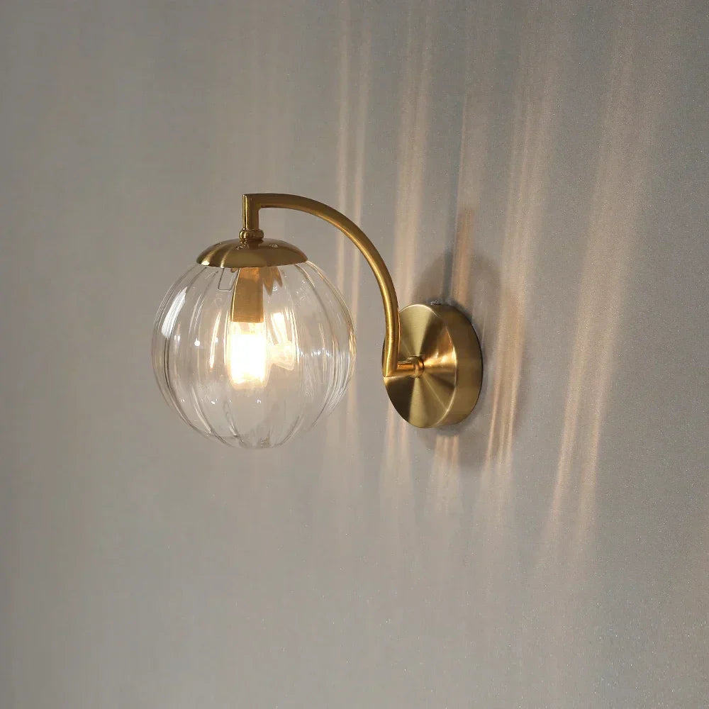 Luxury Modern Wall Lamp Made of Glass - CrystalGlow-Coffee-Nora Luxe