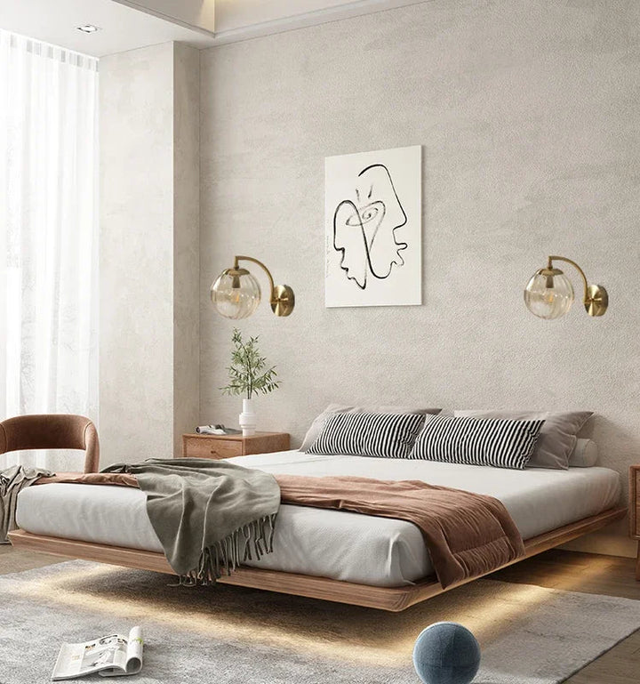 Luxury Modern Wall Lamp Made of Glass - CrystalGlow-Coffee-Nora Luxe