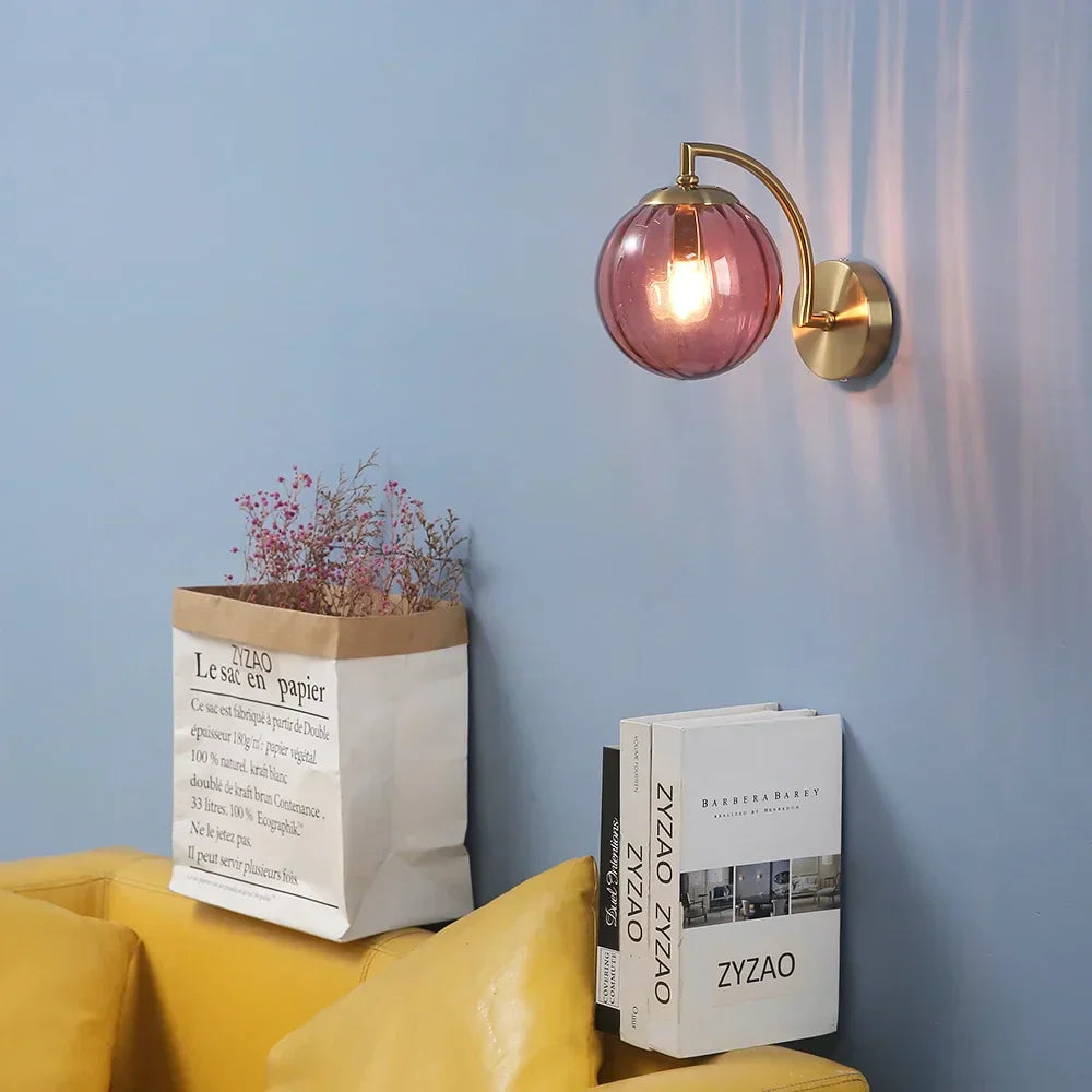 Luxury Modern Wall Lamp Made of Glass - CrystalGlow-Coffee-Nora Luxe