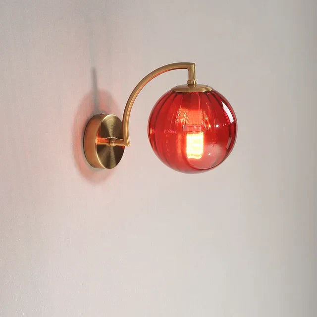 Luxury Modern Wall Lamp Made of Glass - CrystalGlow-Red-Nora Luxe