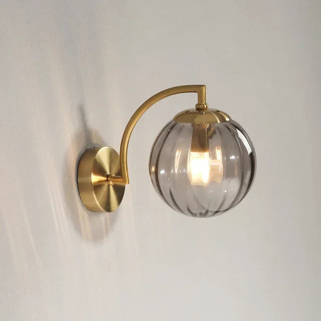 Luxury Modern Wall Lamp Made of Glass - CrystalGlow-Smoke grey-Nora Luxe