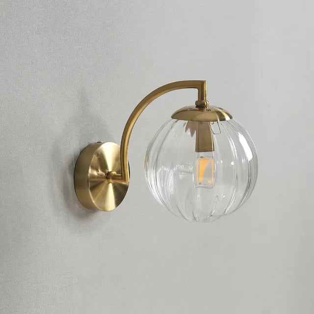 Luxury Modern Wall Lamp Made of Glass - CrystalGlow-Transparent-Nora Luxe