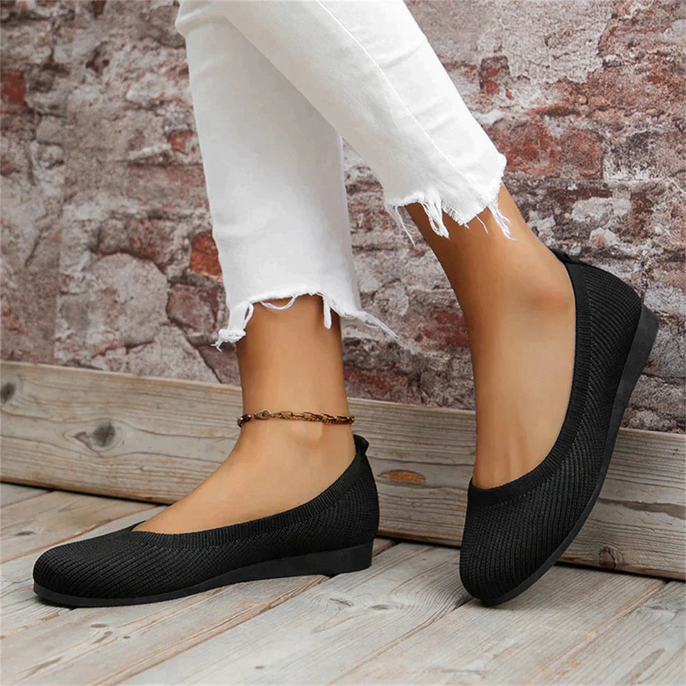 Luxury Orthopedic Ballerinas - Alina-Black-3-Nora Luxe
