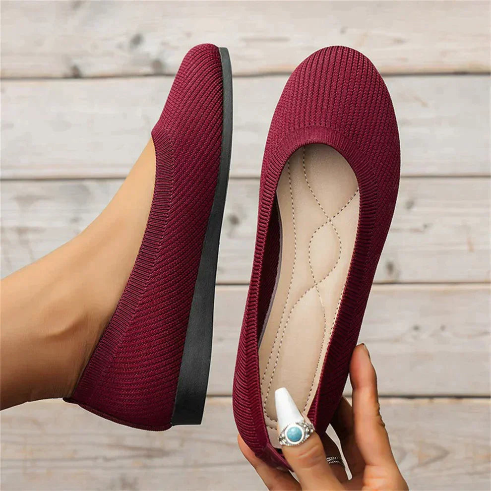Luxury Orthopedic Ballerinas - Alina-Red-3-Nora Luxe