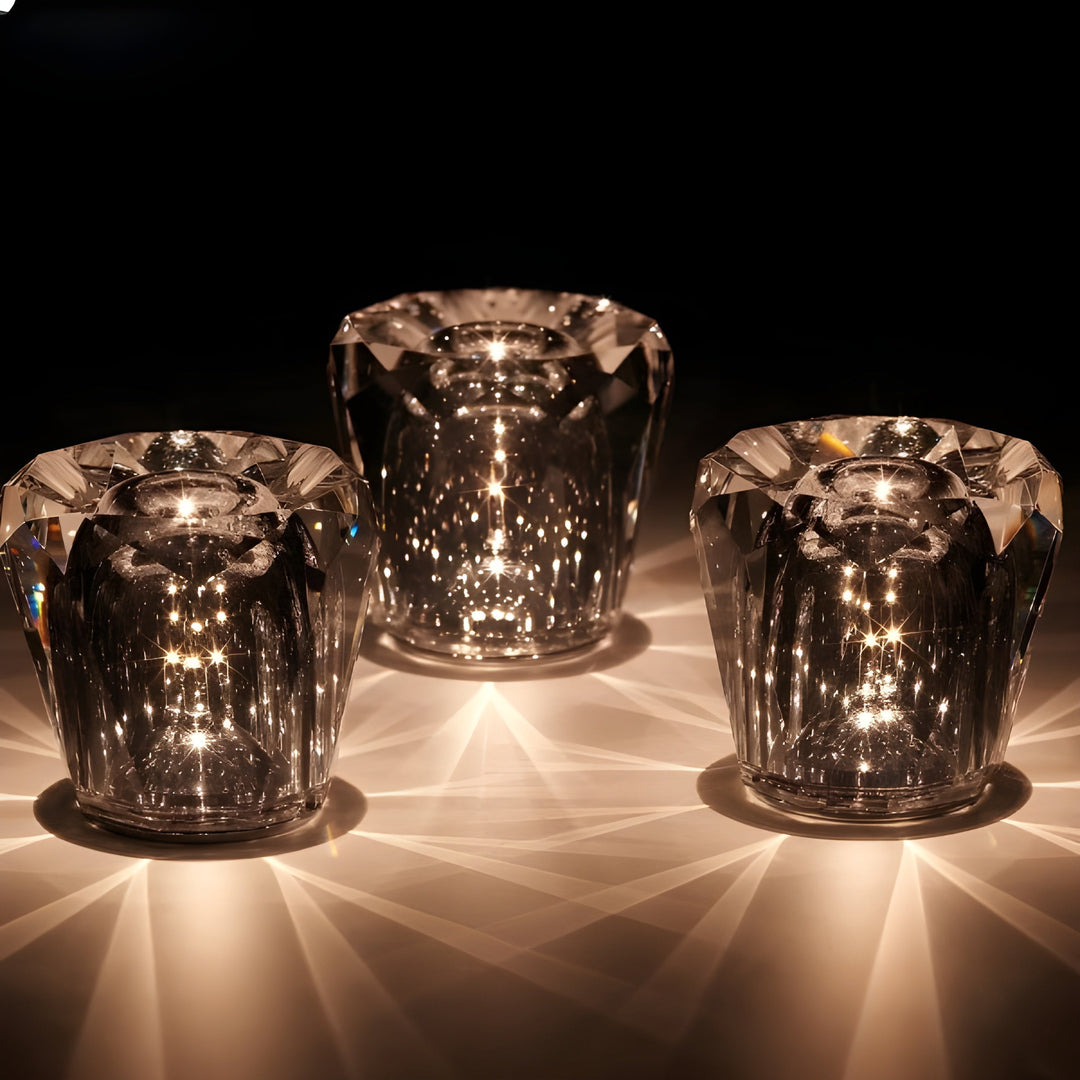 Luxury Rechargeable Diamond Crystal Table Lamp - Lumière Diamond-Acrux-Nora Luxe