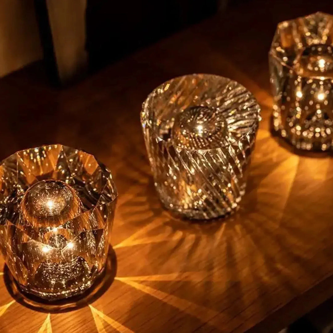 Luxury Rechargeable Diamond Crystal Table Lamp - Lumière Diamond-Acrux-Nora Luxe