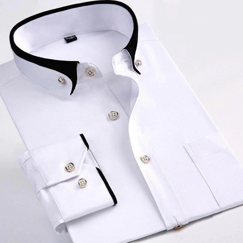 Luxury Shirt with Long Sleeves - Prestige-White-XS-Nora Luxe