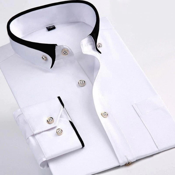 Luxury Shirt with Long Sleeves - Prestige-White-XS-Nora Luxe