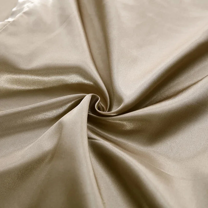 Luxury Silk Satin Bedding Set - SilkElegance-Moonlight Blue-Twin size 3-piece-Nora Luxe