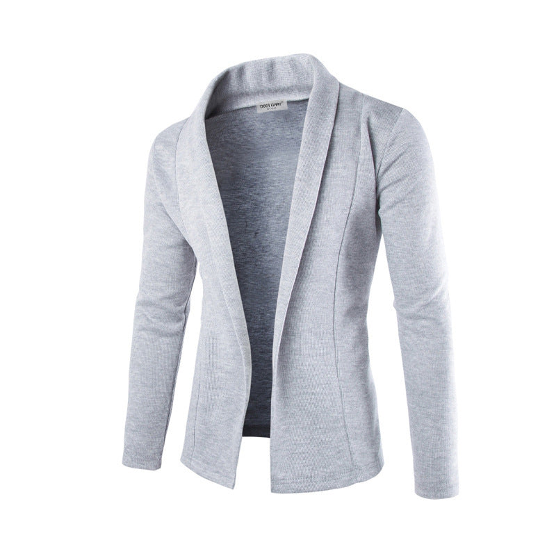 Luxury Slim-fit Stretch Men's Blazer - Dominic-Gray-XS-Nora Luxe