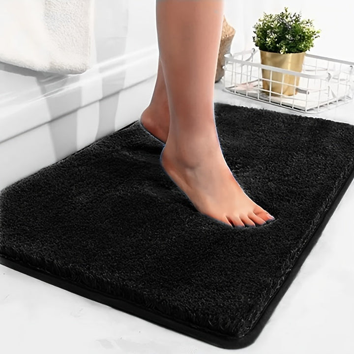Luxury Soft Bath Mat - Serenity-Black-15.75 × 23.62 in-Nora Luxe